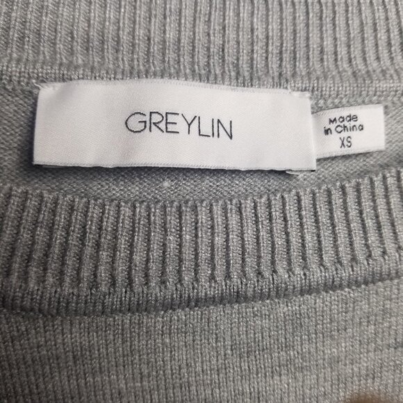 Greylin Paige Heather Gray Soft Knit Tee w/Wide Leg Soft Pant Sz XS - Picture 4 of 9